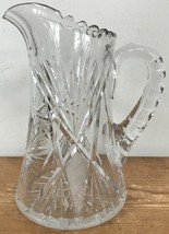 Vtg Antique American Brilliant ABCG Heavy Crystal Cut Glass Pitcher Jug ... - $2,574.00