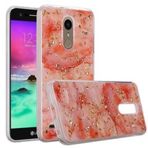 for LG Aristo 2/3 Marble Pattern Design Glitter Case PINK - £4.67 GBP