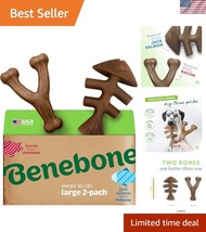 2-Pack Fishbone/Wishbone Durable Dog Chew Toys - Real Bacon &amp; Salmon Flavor - $42.00