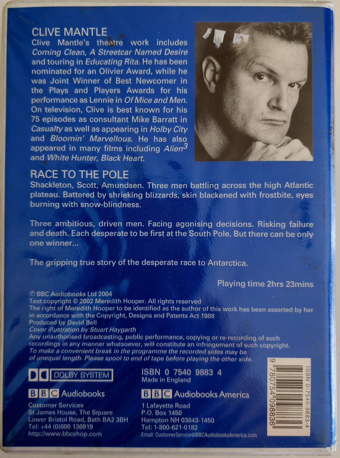 2004 Race To The Pole Audiobook 2 Cassettes Meredith Hooper Unabridged Mantle F4 Item image 4