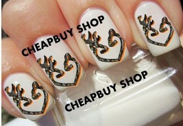 Top Quality》ORANGE CAMOUFLAGE CAMO DEERS BROWNING》Tattoo Nail Decals》NON... - £12.81 GBP