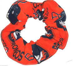 Denver Broncos Orange Fabric Hair Scrunchie Scrunchies by Sherry NFL Pon... - £5.49 GBP