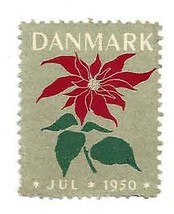 1950 Denmark Julen Christmas Seal - £0.74 GBP