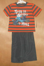 Faded Glory Toddler Infant Boys 2 Piece Outfit This is How I Roll Size 1... - $9.94