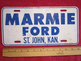 Vintage Car Tag Vanity License Plate Marmie Ford St. John, Kansas [Z169A] - £13.76 GBP