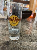Hard Rock Cafe MAUI HAWAII Tall / Double Shot Glass Save The Planet 4" Vintage - $6.33