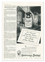 Print Ad Glenmore&#39;s Kentucky Tavern Bourbon Vintage 1938 3/4-Page Advertisement - £7.75 GBP