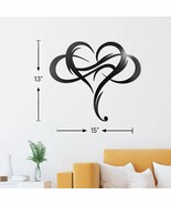 Vivegate Infinity Black Metal Heart Wall Decor Love Sign Plaque Steel 15... - $420.85 MXN