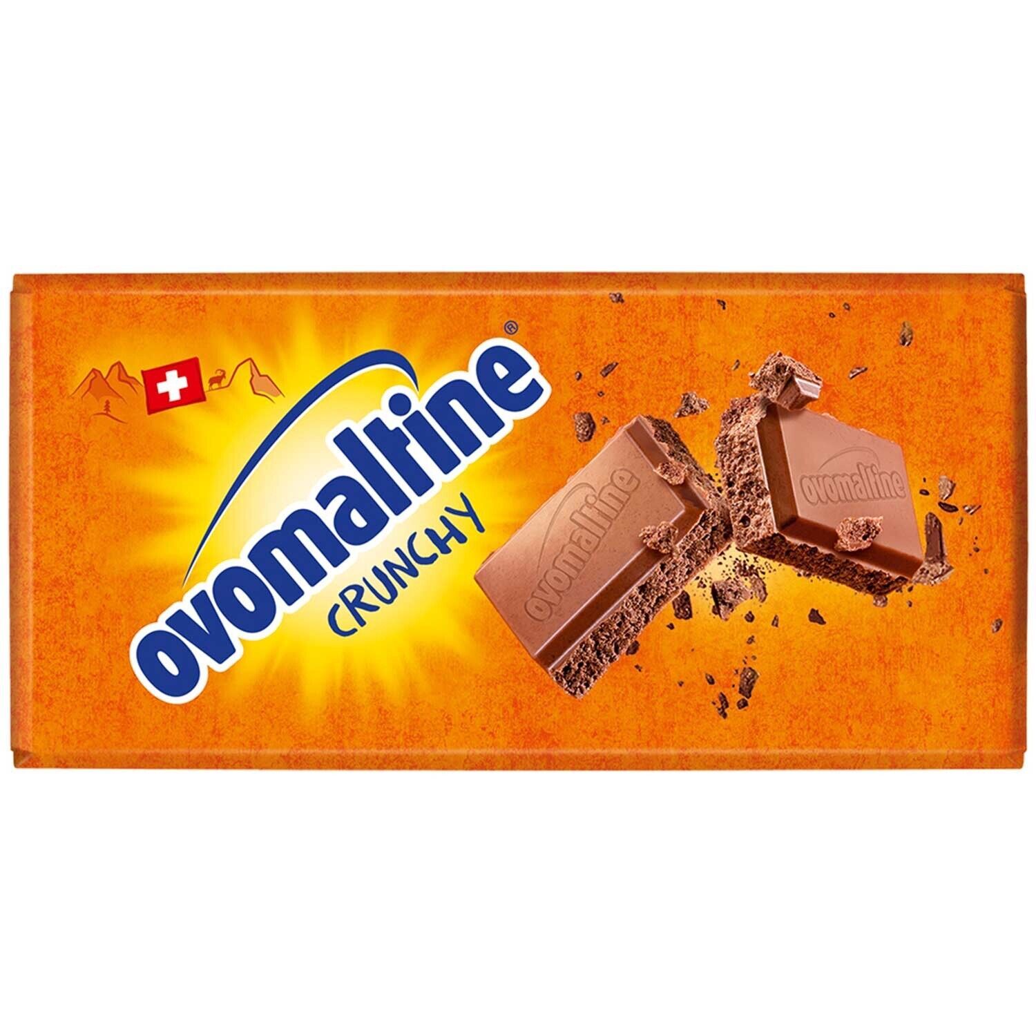 Wander OVOMALTINE CRUNCHY Chocolate bar 100g /1 ct. FREE SHIPPING - £8.14 GBP