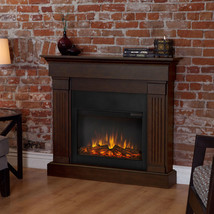 Electric Fireplace Real Flame Crawford Built In Look IR Heater White or Oak - £586.57 GBP