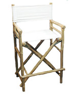 Bamboo Tiki Bar Stool Patio Deck Folding Directors Chair Set of 2 Natura... - $229.00