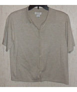EXCELLENT WOMENS Christopher &amp; Banks BEIGE TWEED CARDIGAN SWEATER  SIZE S - €21,88 EUR