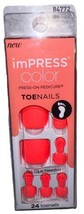 Kiss Nails Impress Press On Pedicure Solid Matte Coral #84772 SUPER STAR... - £9.17 GBP