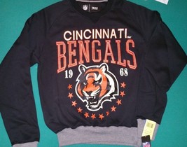 Brand New Cincinnati Bengals Crew Neck Crewneck &#39;Big Time&#39; Sweatshirt Authentic - £47.47 GBP+