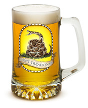 &quot;Don&#39;t Tread On Me&quot;   25 Oz  Large Tankard Beer Glass - £22.03 GBP+