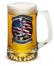 High Price Of Freedom Tribute   25 Oz  Large Tankard Beer Glass - £22.03 GBP+