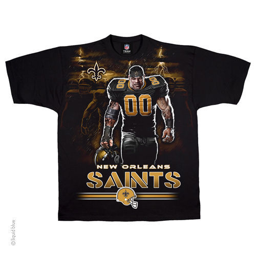 Primary image for NEW ORLEANS SAINTS New with tags TUNNEL T-Shirt BLACK shirt NFL TEAM APPAREL