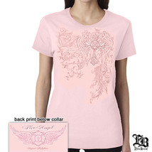 New LADIES WOMENS FIREFIGHTER ANGEL PINK  T-SHIRT  - $25.73+