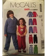 McCall&#39;s M5508 Toddler&#39;s Hoodie Pants Jumper Unisex Size CB 1-2-3 New Uncut - £3.99 GBP