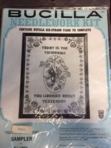 Bucilla TODAY IS THE TOMORROW Stamped Cross Stitch Kit Belgian Linen Flo... - $25.00