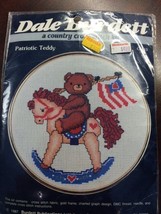 Dale Burdett PATRIOTIC TEDDY w/ Frame Counted Cross Stitch Kit CK613 NEW... - £5.99 GBP