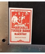 MARSHALL TUCKER BAND / BLACKFOOT - ORIGINAL 1970's CONCERT BACKSTAGE PASS - $20.00