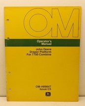 John Deere Draper Platform for 7700 Combine Operator Manual OM-H89847 Is... - $10.75