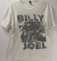 Billy Joel Live in Concert 2013-14 Tultex Double Sided White Black  T-Sh... - $32.16