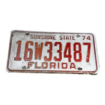 Vintage 1974 Florida Sunshine State Collectible License Plate Original Tag - £19.31 GBP