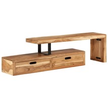 TV Stand Solid Wood Acacia - £124.55 GBP