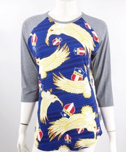 LulaRoe Randy Top Medium Patriotic Fourth Of July Memorial Day USA Eagle NEW - £23.36 GBP