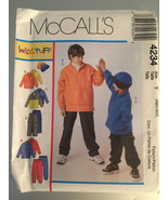 McCalls 4234 Boys Jacket Tops Pants Hat Sewing Pattern New XS S - £3.95 GBP