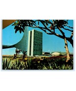 Vintage Capital Brasilia Congress Exterior Brazil Postcard - $130.47 MXN