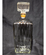 Vintage Unknown Cut Glass Arrow Pattern Whiskey Liquor Decanter Bottle &amp;... - $24.54 CAD