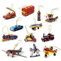 TIN TOY CHRISTMAS TREE ORNAMENT Choice of 12 Designs Retro Metal Collect... - $6.95+