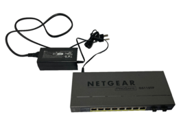Netgear Prosafe GS110TP V1H1 POE 8 port Gigabit Smart Switch with Power Adapter - £46.58 GBP