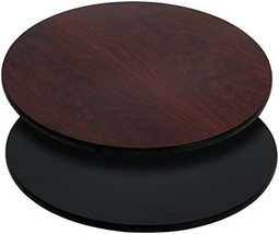 Flash Furniture 2 Pack 36&#39;&#39; Round Table Top With Black Or Mahogany Reversible - £149.47 GBP