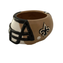 New Orlean Saints Ceramic Helmet Candy Dish Bowl Planter Fleur De Lis Fo... - $19.99