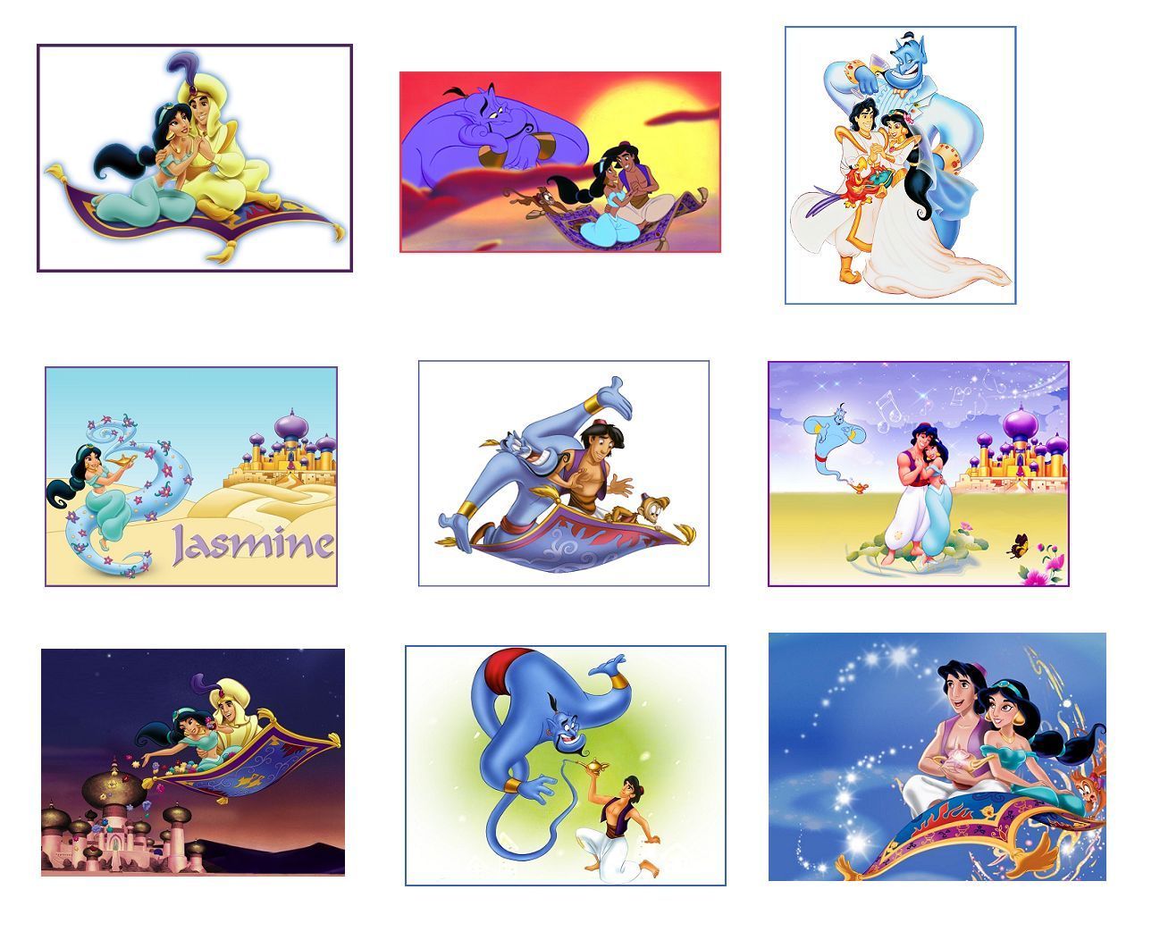 9 Aladdin Stickers, Birthday party favors, labels, decals, rewards, crafts - $11.99