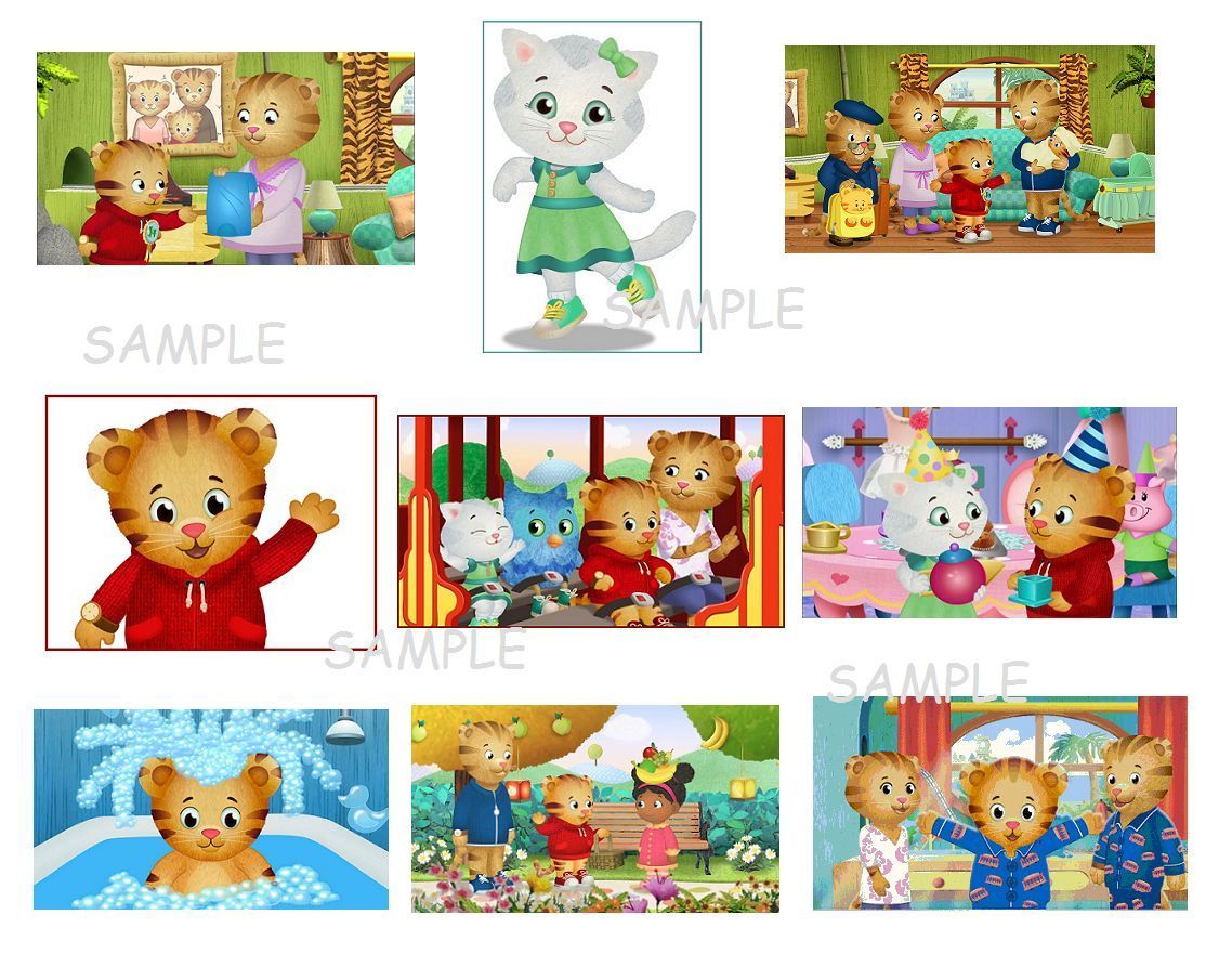 9 Daniel Tiger Stickers, Birthday Party Favors, Labels, Decals, Rewards, crafts - £9.43 GBP