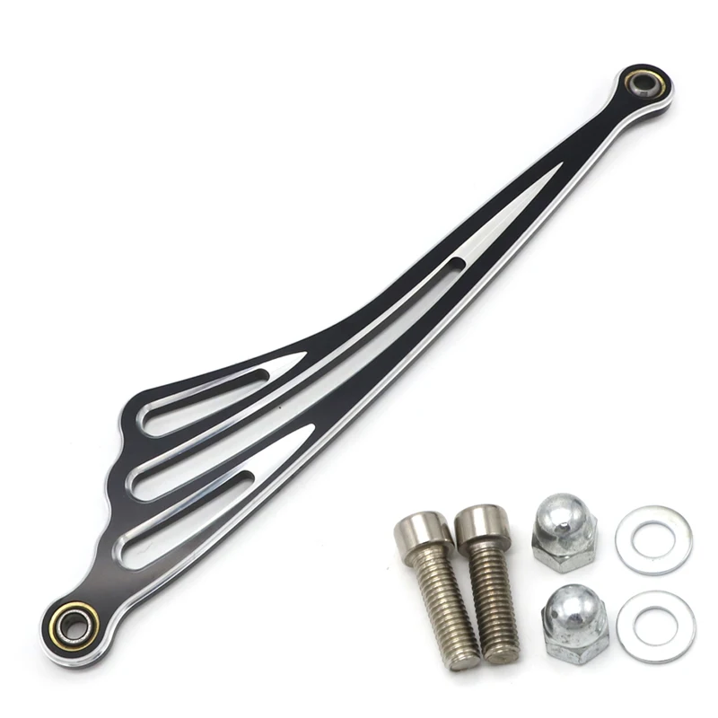 Black Chrome Wing CNC Gear Shift Lever Shift Linkage  Touring Road  Soft... - $185.31