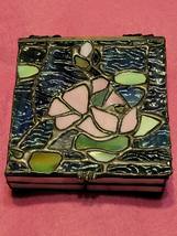 Nouveau Style Glass/Lead Jewelry box.C.1990. - $17.00