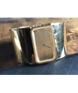 Vintage RARE SUTTON MANUAL WIND 17j Gold Wide Bangle WATCH Elegant - £56.21 GBP