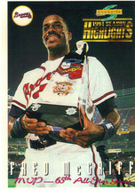 1995 Score Fred McGriff #316 Atlanta Braves MVP Baseball Card - $36.97 MXN
