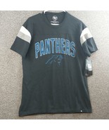 47 Brand Men&#39;s Carolina Panthers Fan Top Short Sleeve T-Shirt Medium Bla... - $18.80