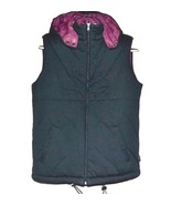Boss Hugo Boss Men&#39;s Hood Black Purple Lining Zipper Cotton Blend Vest S... - £125.29 GBP
