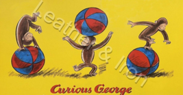 Curious George Balancing Balls Design Vinyl Checkbook Cover - £6.88 GBP