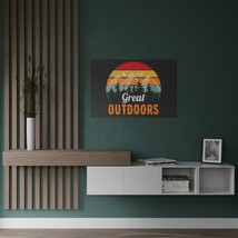 Eye-Catching Retro-Styled &quot;Great Outdoors&quot; Satin Print, 300gsm Paper, Mu... - $22.66+