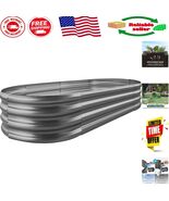 Large Grey Metal Raised Garden Bed with Drainage - Ideal for Vegetables ... - $1,476.87 MXN