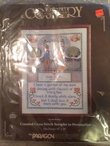 Paragon Country Collection Garden Wedding Counted Cross Stitch Sampler Kit 2055 - £11.99 GBP